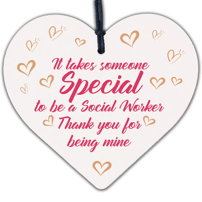 Social Worker Gift Card Thank You Gift Heart Novelty Birthday Christmas Keepsake