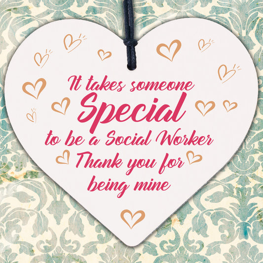 Social Worker Gift Card Thank You Gift Heart Novelty Birthday Christmas Keepsake