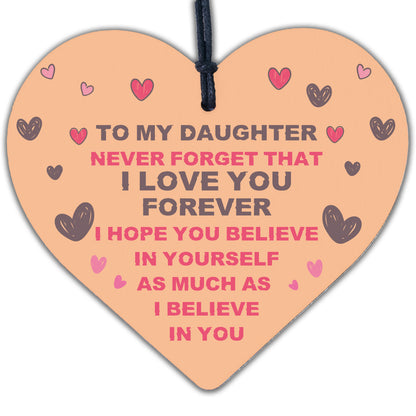 Special Gift For Daughter Wood Heart Birthday Gift Novelty Gift For Daughter