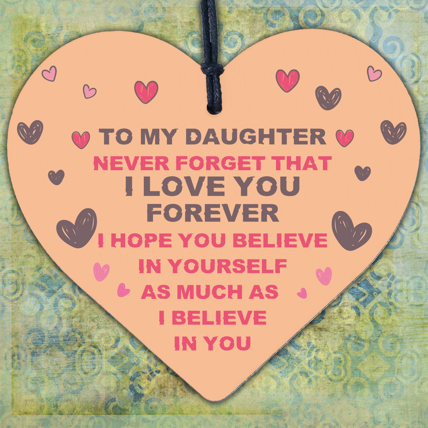 Special Gift For Daughter Wood Heart Birthday Gift Novelty Gift For Daughter