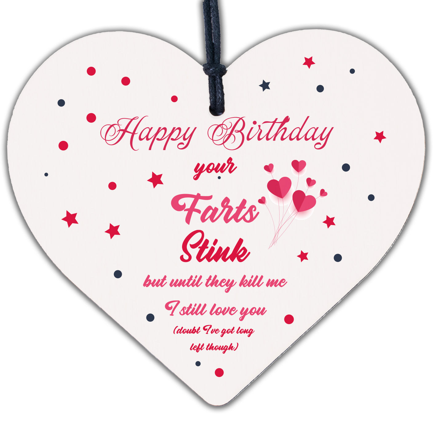 Love You Funny Happy Birthday Heart Boyfriend Girlfriend Man Wife Thank You Gift