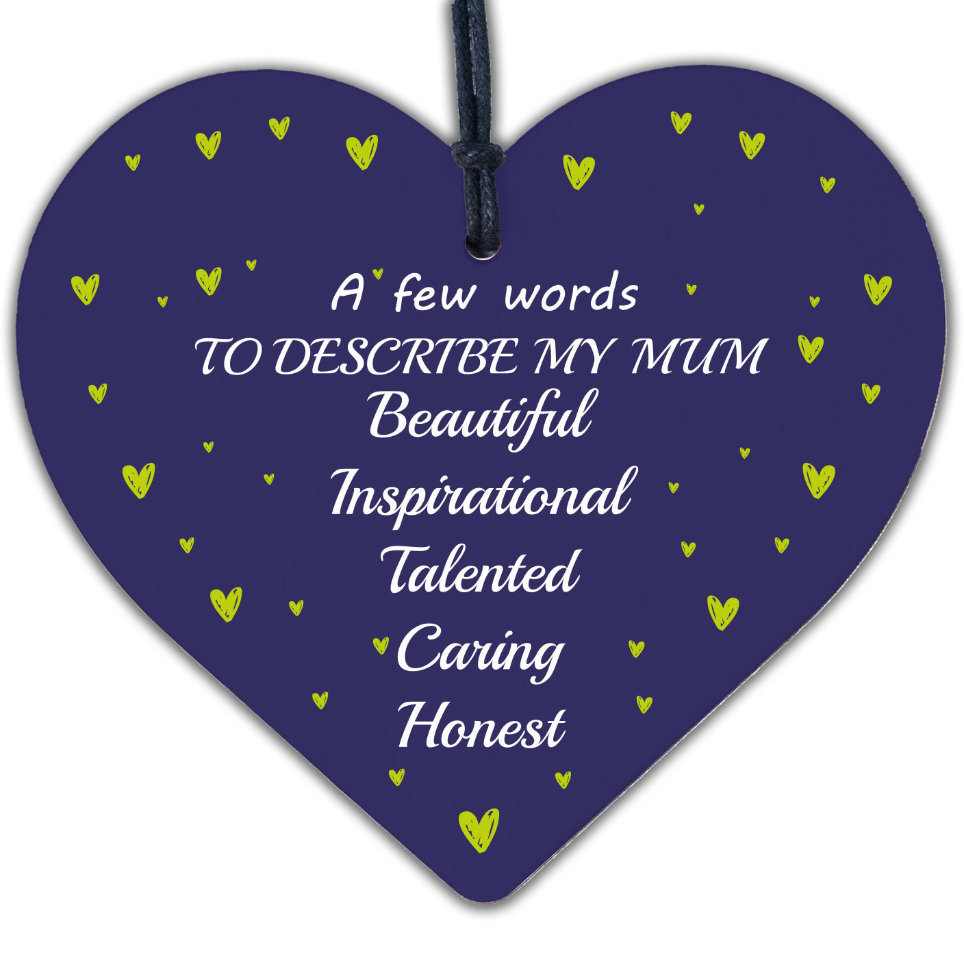 FUNNY Cute Mother's Day Gift Wooden Heart Birthday Mum Gift From Daughter Son