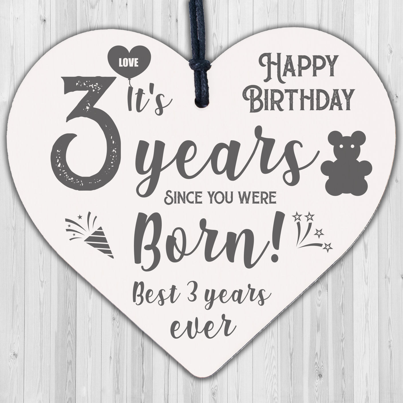 3rd Birthday Girl Boy Three Today 3rd Birthday Decoration 3rd Birthday Card Sign