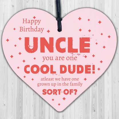 Cool Funny Happy Birthday Heart Uncle Gifts For Him Man Family Signs Thank You