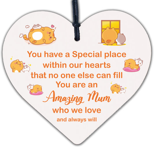 Amazing Mum Gifts For Birthday Wooden Heart Sign Thank You Gifts For Mum