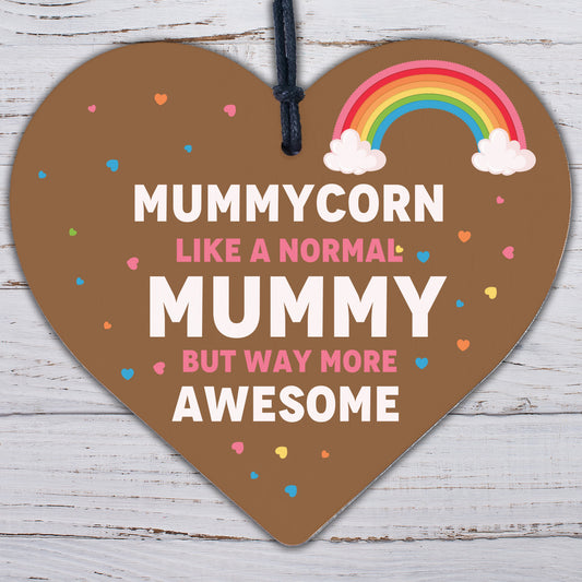 Mummy Mum Gifts For Daughter And Son Wood Heart Birthday Christmas Gift Keepsake