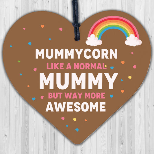 Mummy Mum Gifts For Daughter And Son Wood Heart Birthday Christmas Gift Keepsake