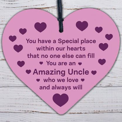 Amazing Uncle Gifts For Birthday Wooden Heart Sign Thank You Gifts For Uncle