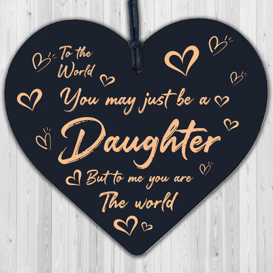 Christmas Gifts For Daughter Wood Heart Plaque Daughter Birthday Christmas Gifts