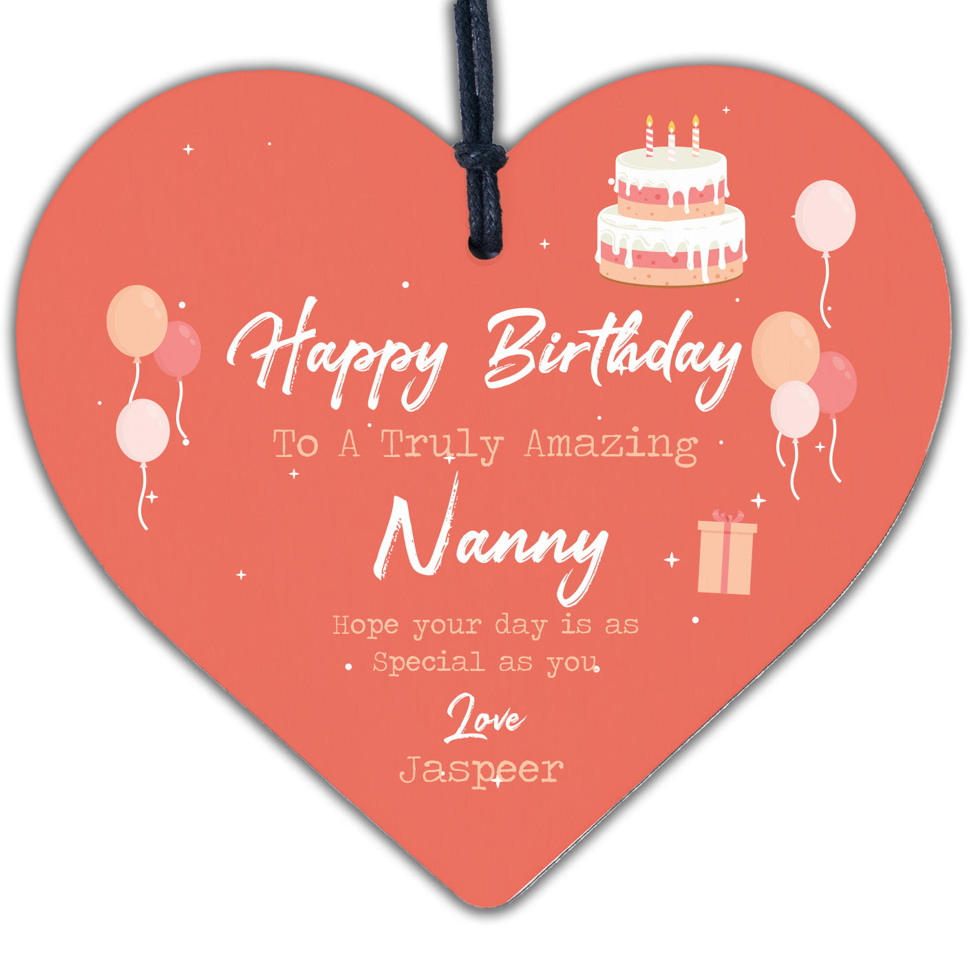 Special Happy Birthday Nan Gifts Engraved Heart Nan Gift From Grandchildren