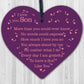 Mum Dad Christmas Birthday Gifts For Son Wood Hanging Heart Plaque Keepsake Gift