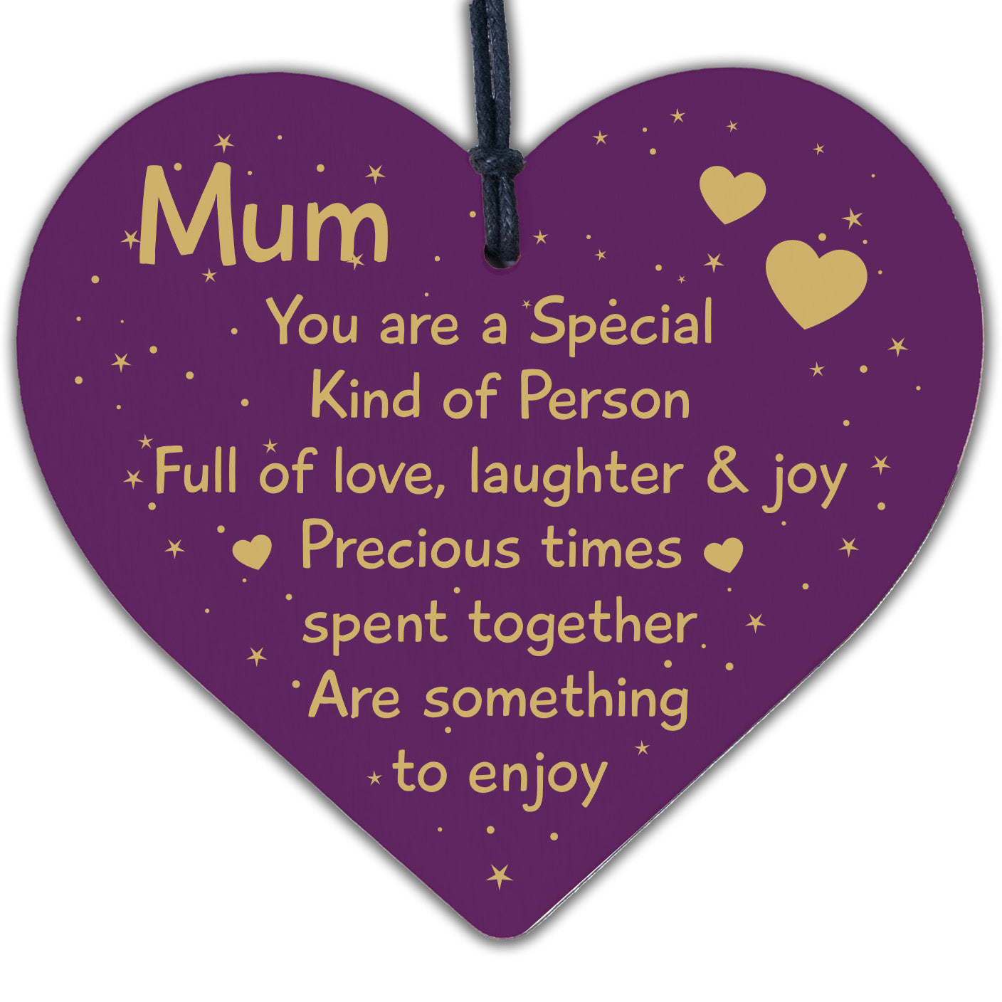 Special Mum Gifts From Son Daughter Birthday Christmas Wood Heart Mum Poem