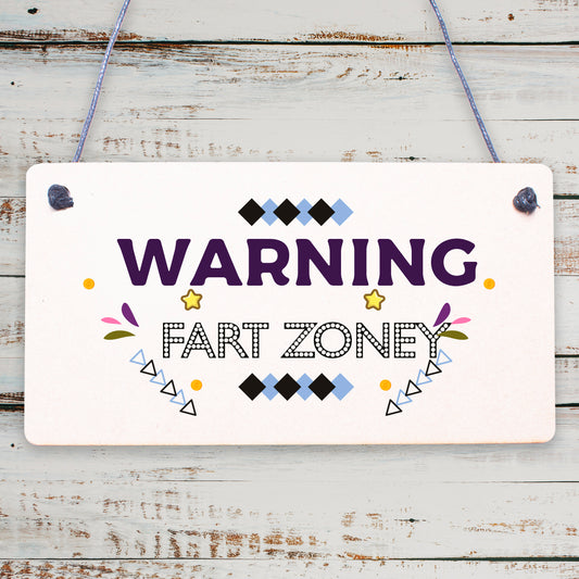 WARNING FART ZONE Funny Man Cave Sign Gaming Gift For Men Him Boys Bedroom Sign