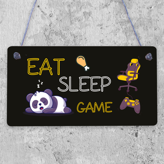 Gaming Gifts Eat Sleep Game Novelty Gamer Son Gifts Gaming Bedroom Accessories