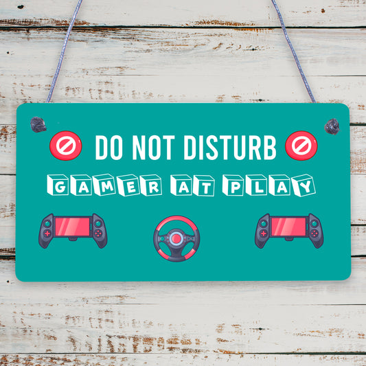 Gamer Gaming Gifts Do Not Disturb Man Cave Bedroom Sign Gift For Son Brother Dad