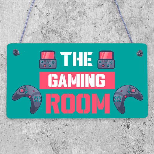 Gaming Room Sign Novelty Gamer Gift Bedroom Man Cave Sign Son Birthday Xmas