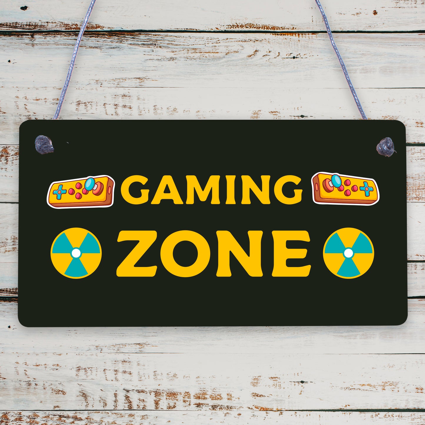 Gaming Zone Plaque For Boys Bedroom Man Cave Gaming Gamer Accessories