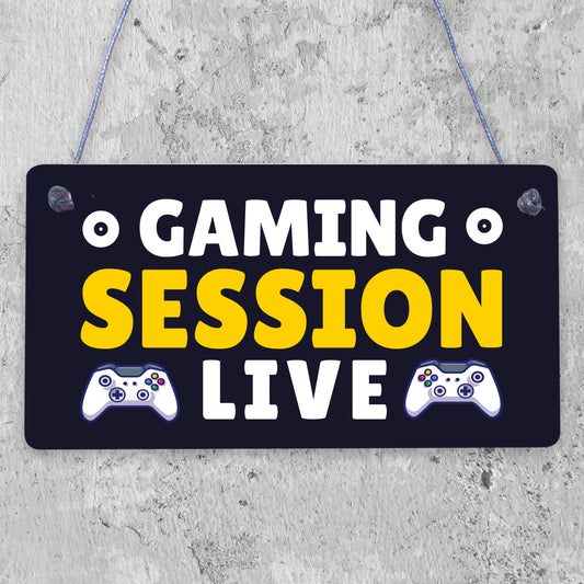 Gaming Live Sign Novelty Games Room Bedroom Gamer Gift For Boys Streamer