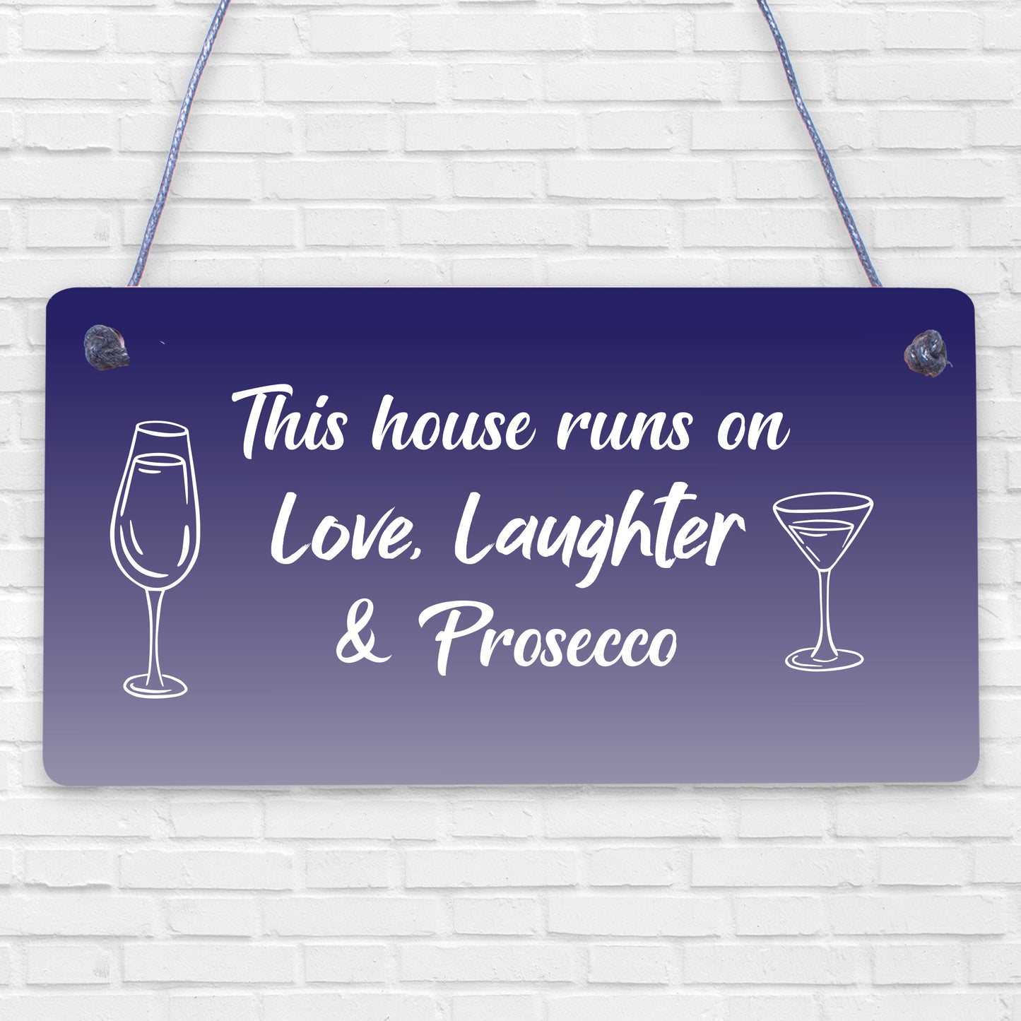 Fun Laughter Prosecco Kitchen Plaque Alcohol Home Bar Sign Friend Gift For Women