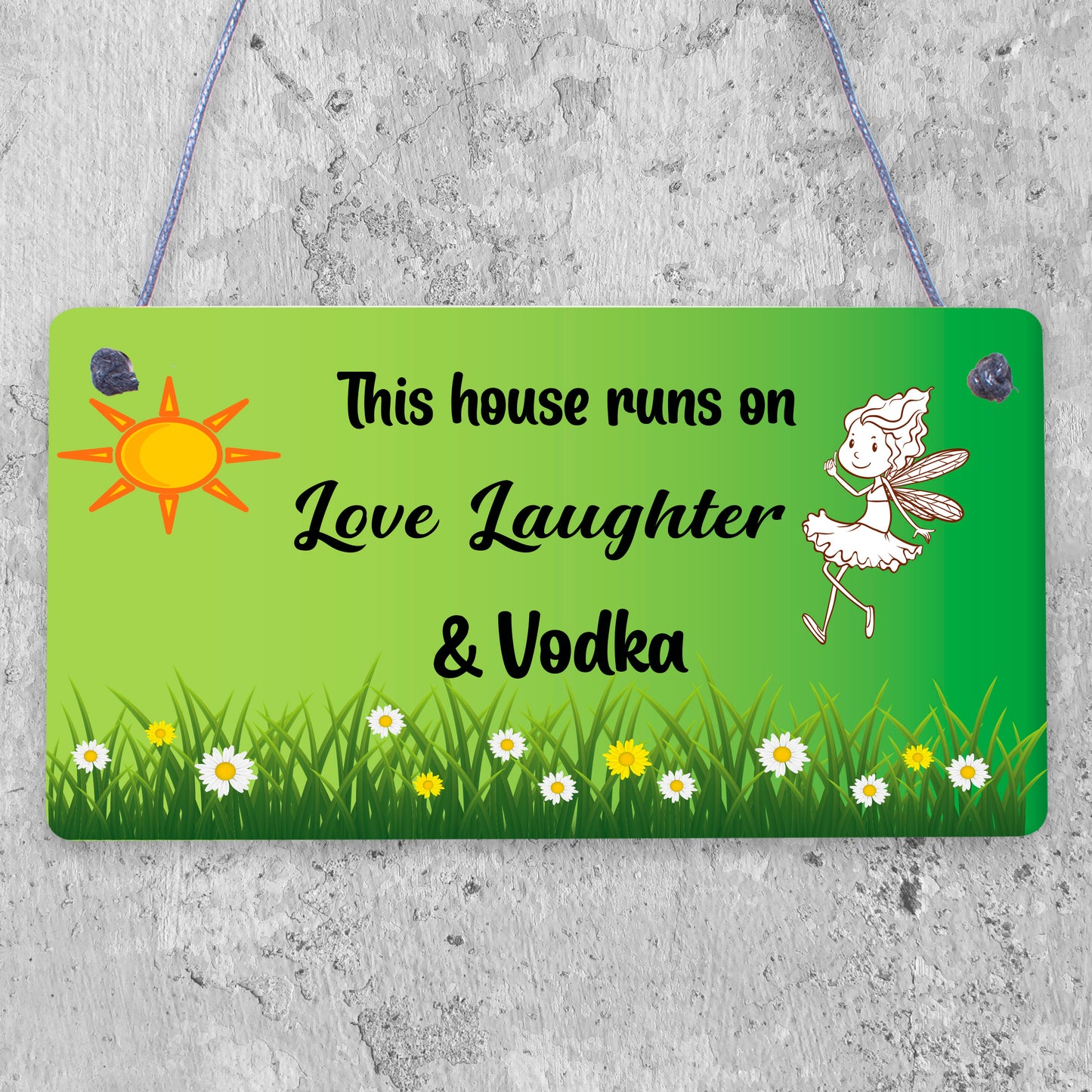 Fun Laughter Vodka Kitchen Plaque Alcohol Home Bar Sign Friend Gift For Women