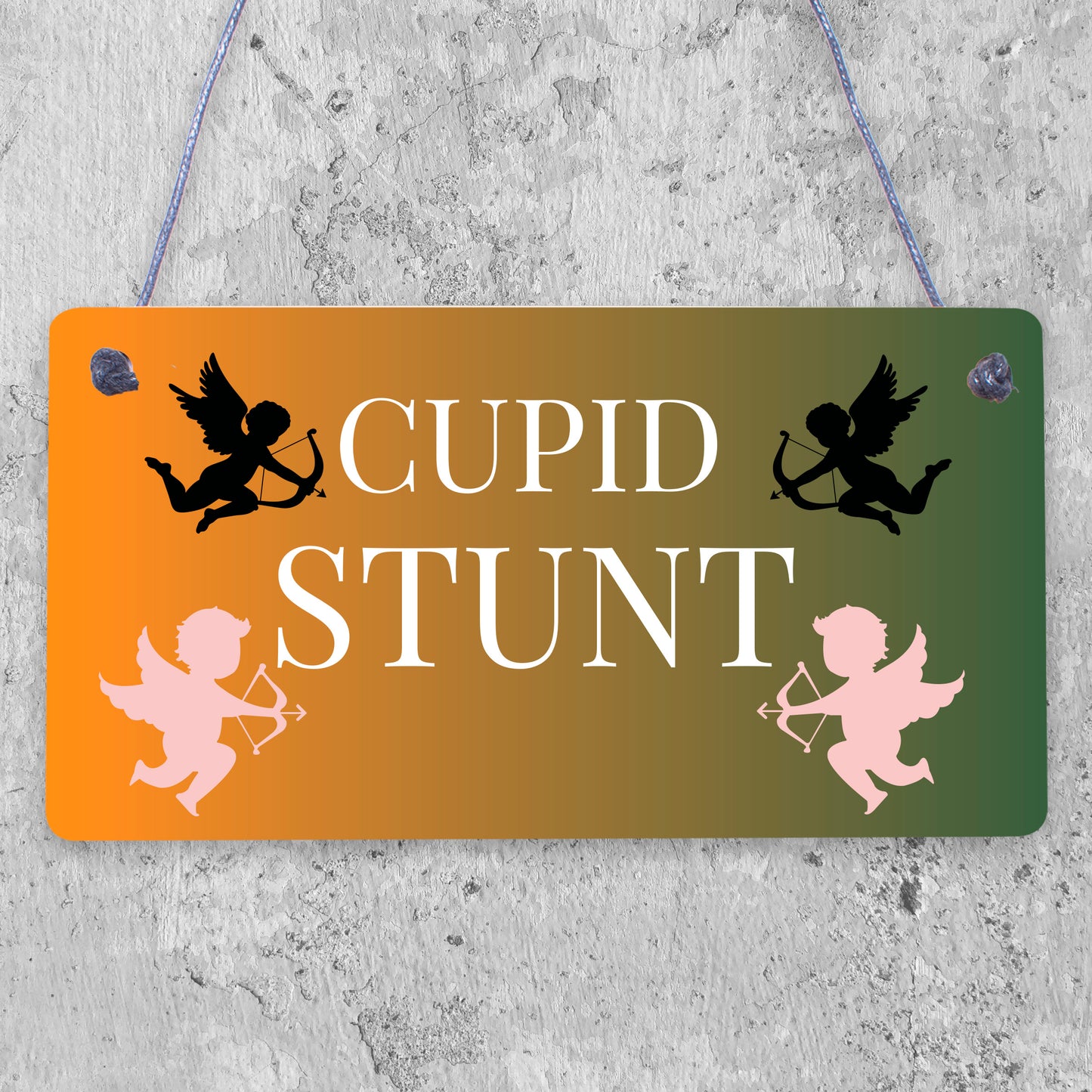 Cupid Stunt Funny Man Cave Home Bar Shed Pub Hanging Plaque Friendship Gift Sign