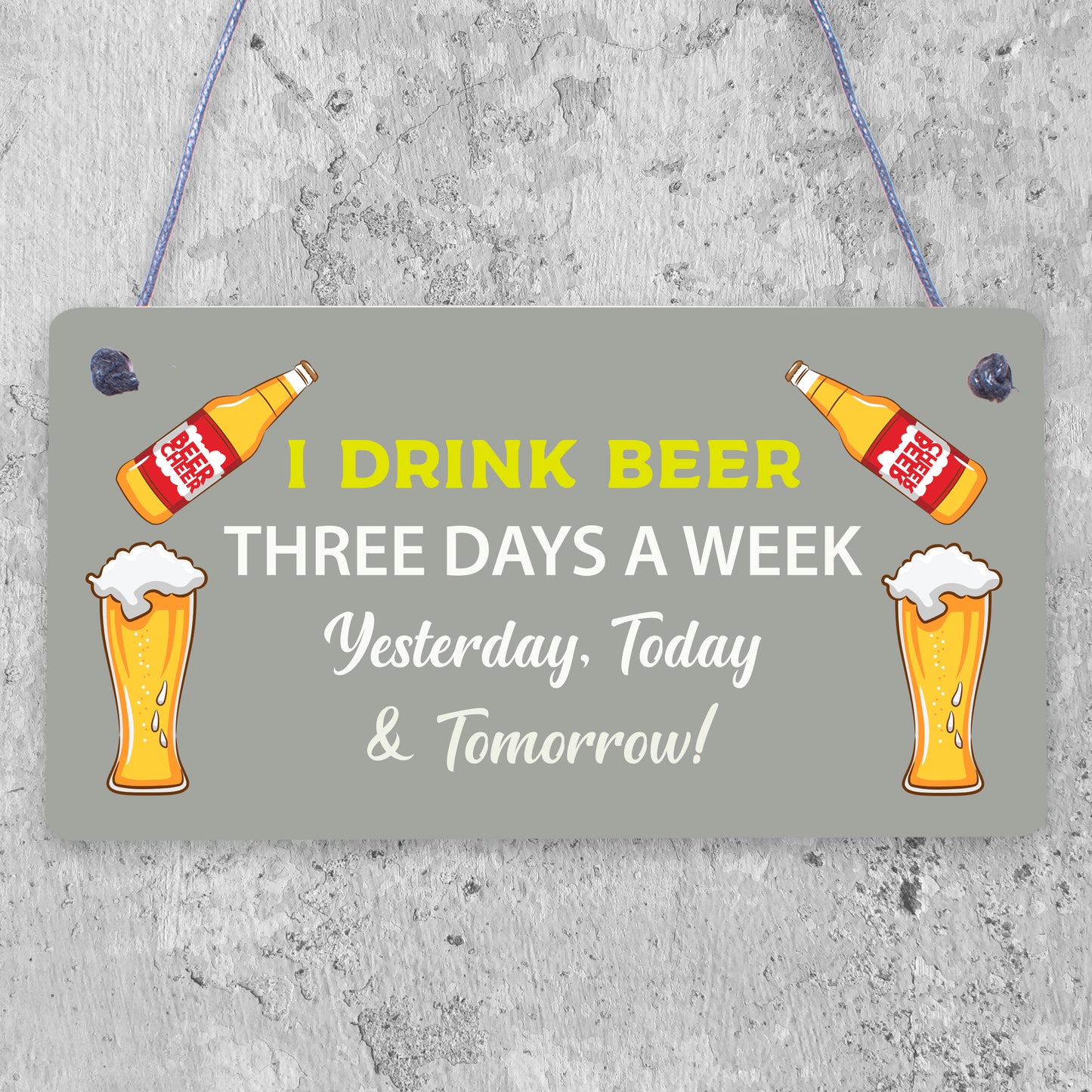 Funny Bar Sign Hanging Wall Sign Man Cave Plaque Gift For Men Alcohol Beer Gift