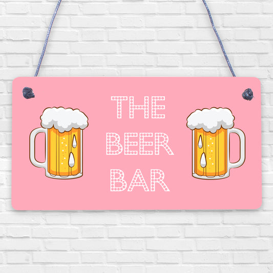 Home Bar Sign Pub Man Cave Sign Shed Hanging Plaque Alcohol Beer Friendship Gift