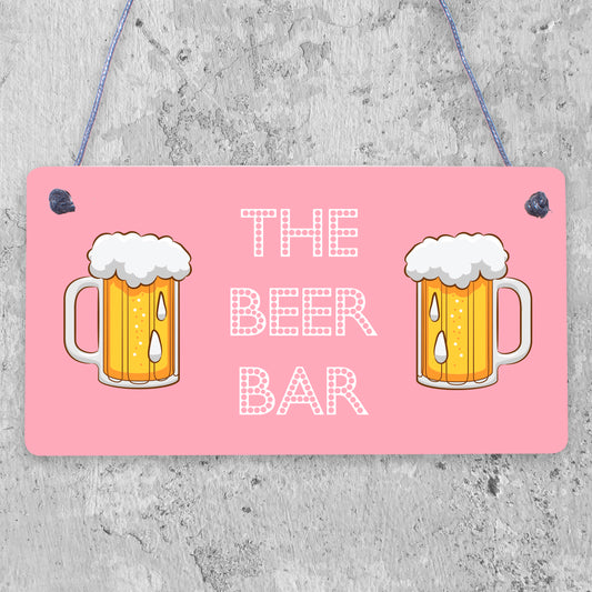 Home Bar Sign Pub Man Cave Sign Shed Hanging Plaque Alcohol Beer Friendship Gift