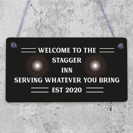 STAGGER INN Sign Welcome Sign Home Bar Pub Plaque Home Decor Alcohol Gift