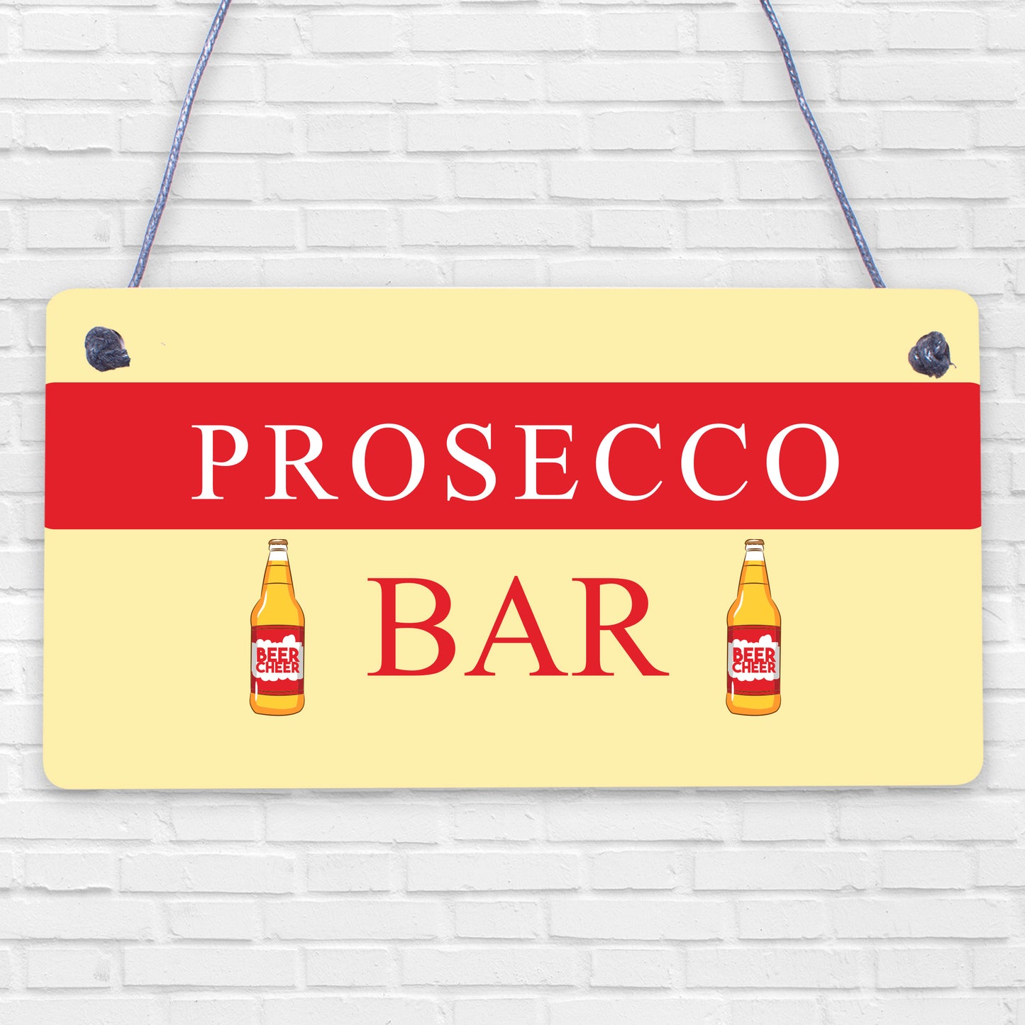 Prosecco Bar Hanging Sign Classy Drinking Bar Pub Plaque Sign Home Alcohol Gift