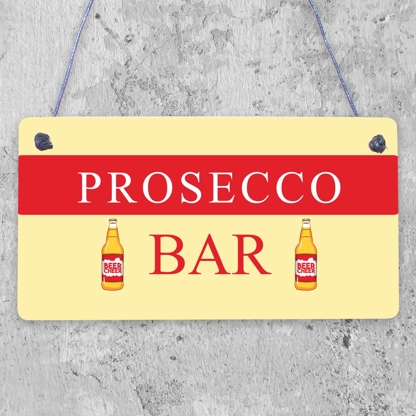 Prosecco Bar Hanging Sign Classy Drinking Bar Pub Plaque Sign Home Alcohol Gift