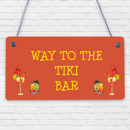 Welcome Tiki Bar Party Hanging Pub Plaque Beer Cocktails Beach Decoration Sign