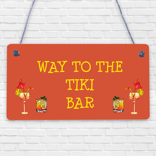 Welcome Tiki Bar Party Hanging Pub Plaque Beer Cocktails Beach Decoration Sign