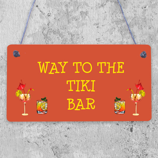 Welcome Tiki Bar Party Hanging Pub Plaque Beer Cocktails Beach Decoration Sign