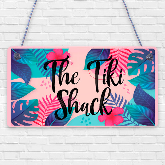 Tiki Shack Hanging Bar Plaque Beer Cocktail Beach Decoration Sign Friend GIFTS