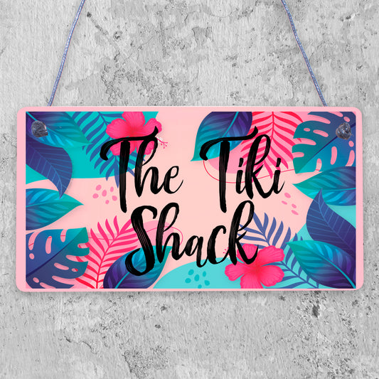 Tiki Shack Hanging Bar Plaque Beer Cocktail Beach Decoration Sign Friend GIFTS