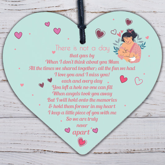 Mum Memorial Gifts Mum Memorial Plaques Wooden Heart Mum Memorial Birthday