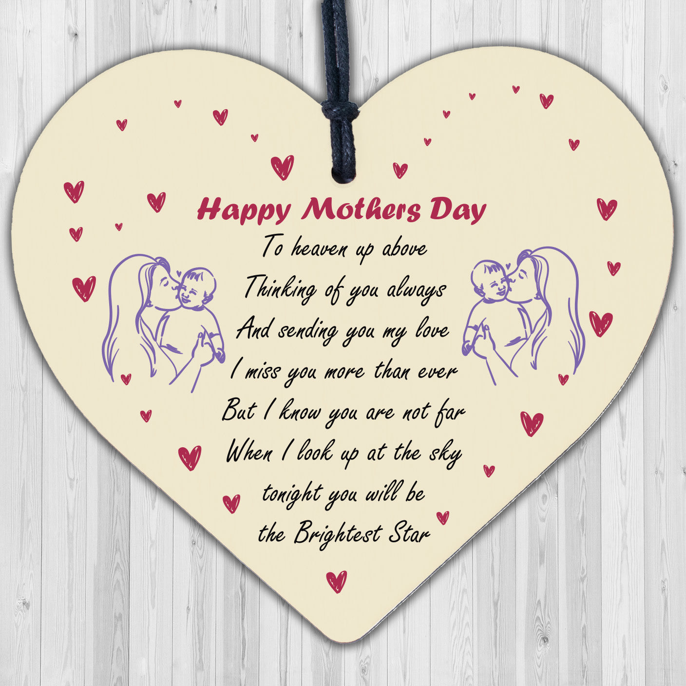 Mothers Day Memorial Plaque Gift In Memory Of Mum Mirror Keepsake