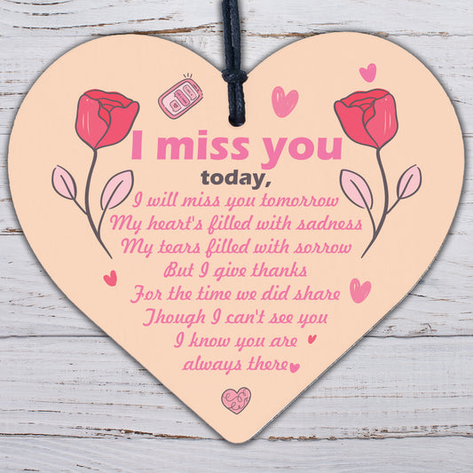 Miss You Memorial Bereavement Gifts For Mum Dad Nan Grandad Love Hanging Plaque