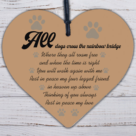 Handmade Pet Memorial Plaque For Dog Wooden Heart Memorial Bauble Animal Sign