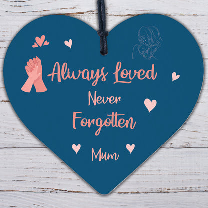 Special Mum Wood Heart Memorial Grave Tribute Plaque Christmas Tree Memorial