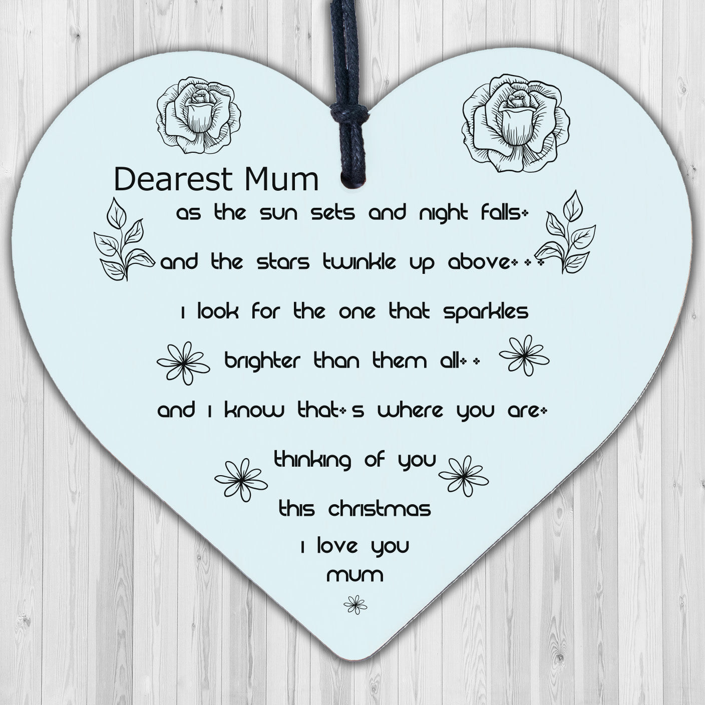 Christmas Memorial Mum Tree Bauble Gift Memory Hanging Plaque Decoration Sign