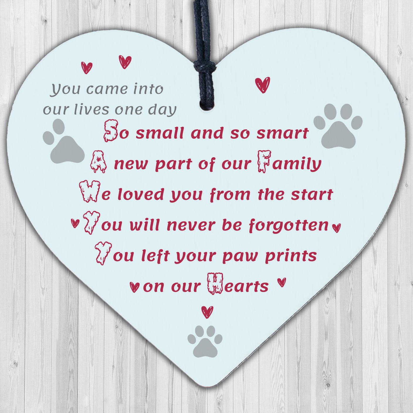 Memorial Gift For Dog Cat Lover Memorial Pet Sign Keepsake Gift For Family Heart