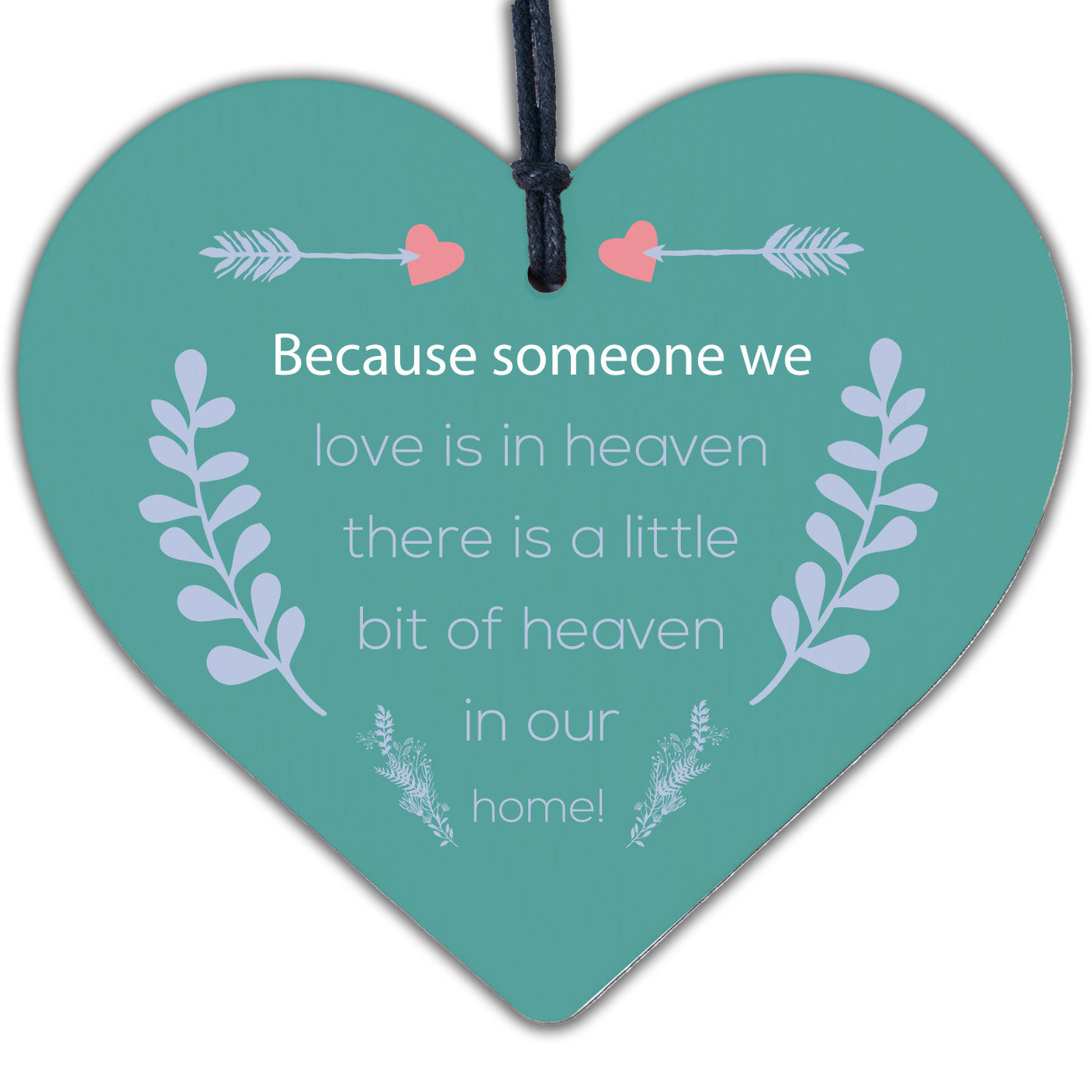 Handmade Heart Plaque Memorial Gift to Remember Lost Loved Ones at Christmas