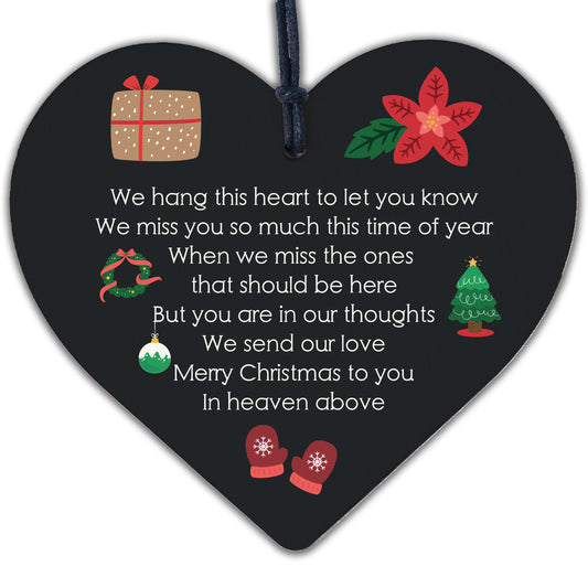 In Memory Of Mum Dad Nan Memorial Heart CHRISTMAS Tree Decoration Baubles