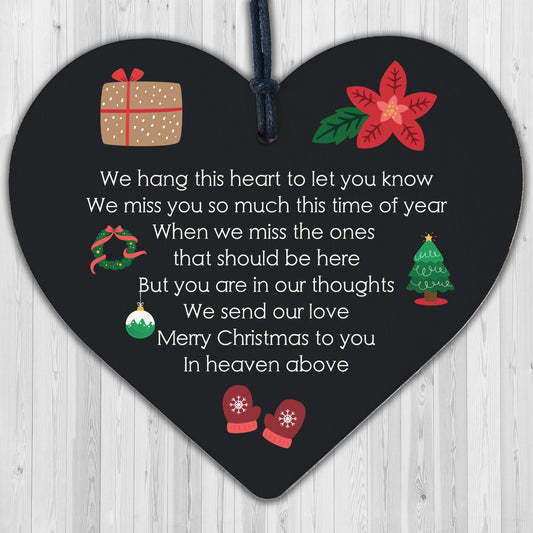 In Memory Of Mum Dad Nan Memorial Heart CHRISTMAS Tree Decoration Baubles