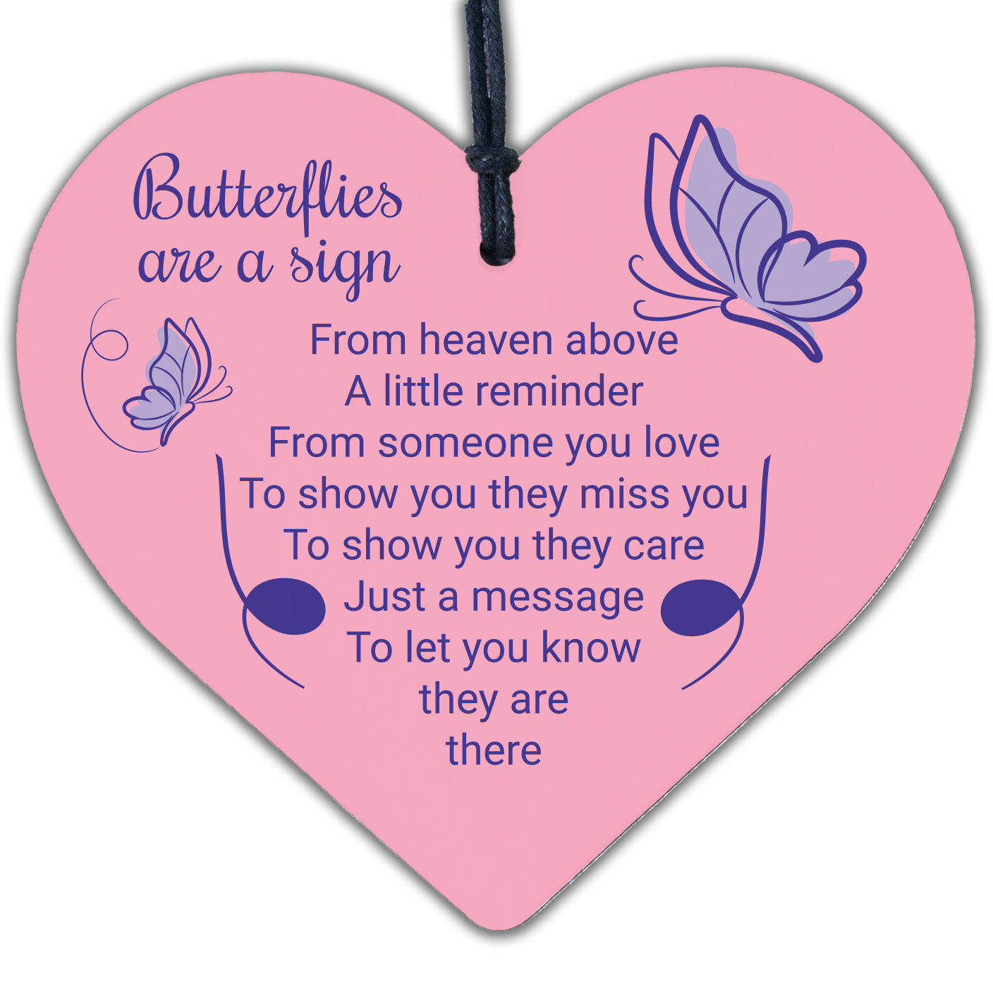 Butterfly Memorial Bereavement Family Mum Dad Nan Grandad Love Plaque Sign