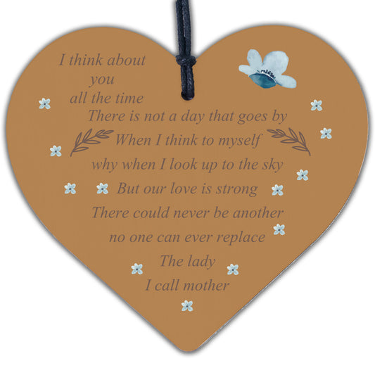 Mum Memorial Gifts Wooden Heart Grave Plaque Tribute Sign Mum Birthday Gifts