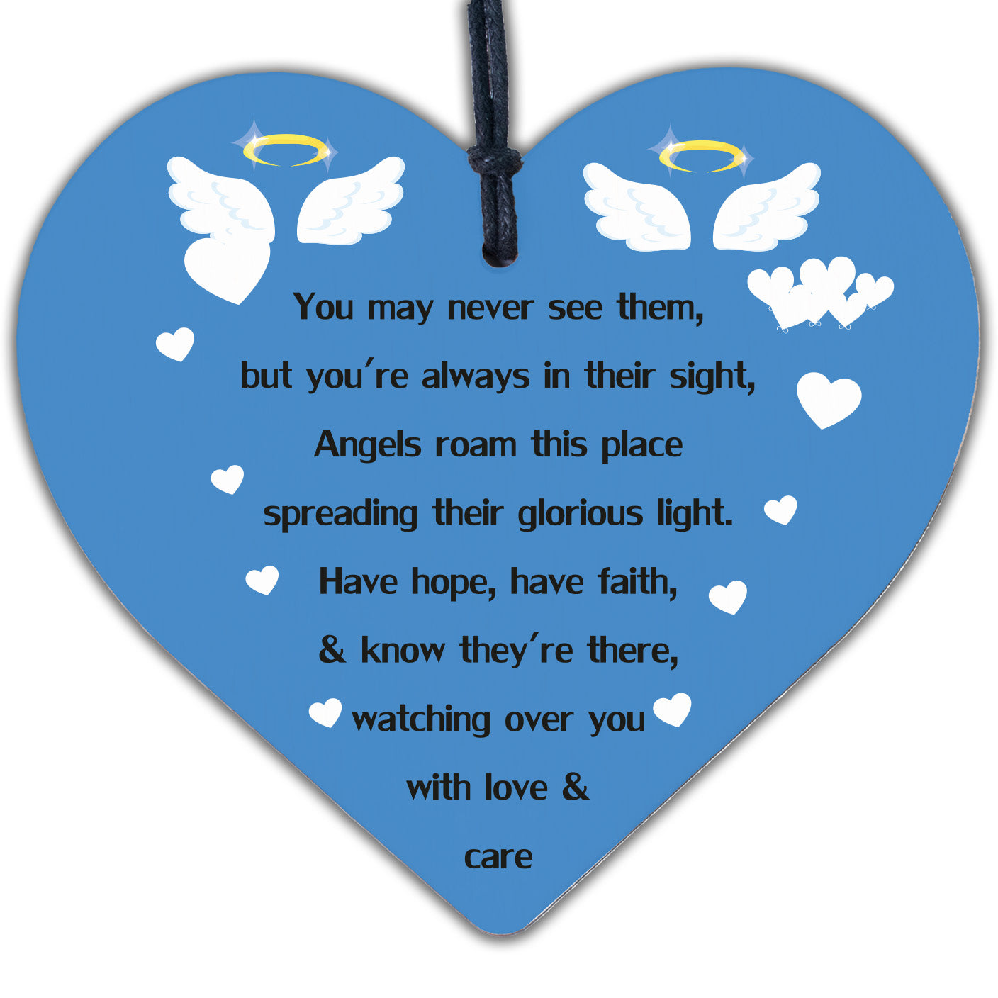 Glorious Light Angels Memorial Bereavement Poem Hanging Plaque Heaven Love Sign