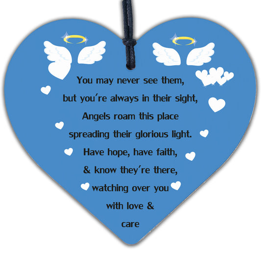 Glorious Light Angels Memorial Bereavement Poem Hanging Plaque Heaven Love Sign